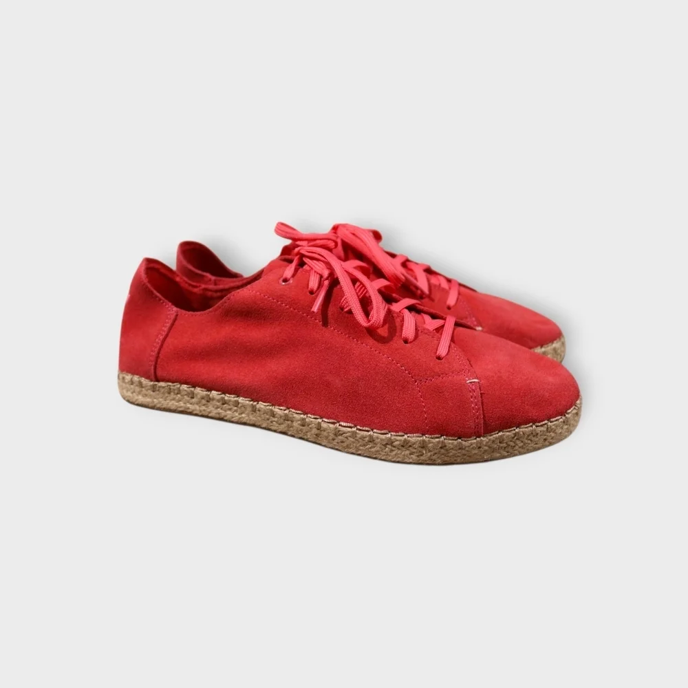 Women's Red Suede Sneakers